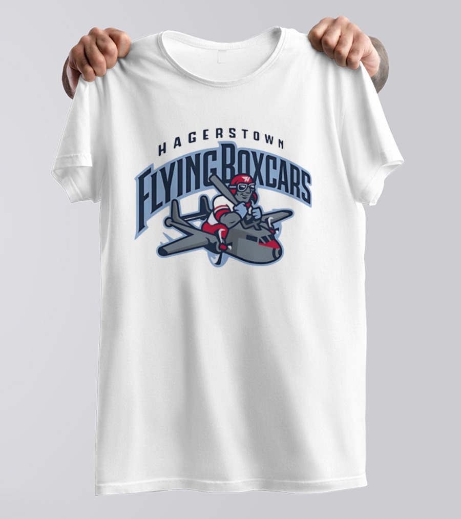 Hagerstown Flying Boxcars Pilot Mascot Airplane Team T-Shirt