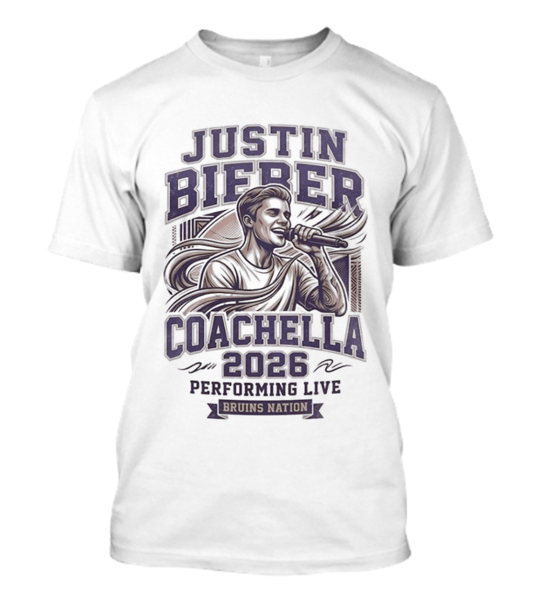 Justin Bieber Coachella 2026 Performing Live Headlining Artist T-Shirt
