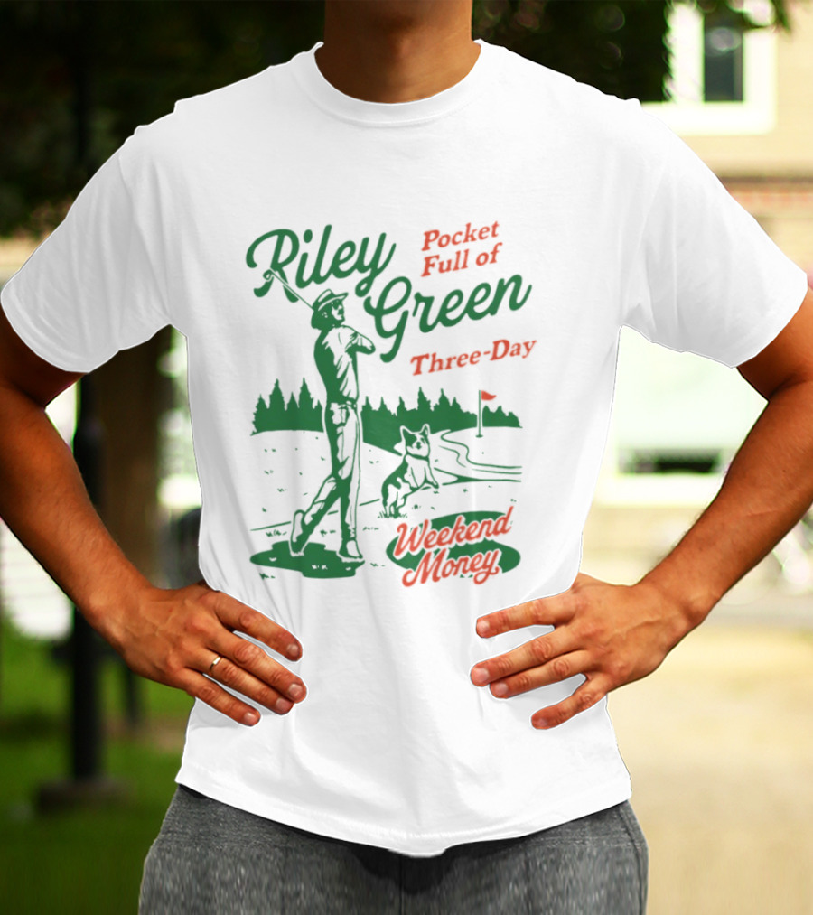 Riley Green Pocket Full Of Three Day Weekend Money Golf T-Shirt
