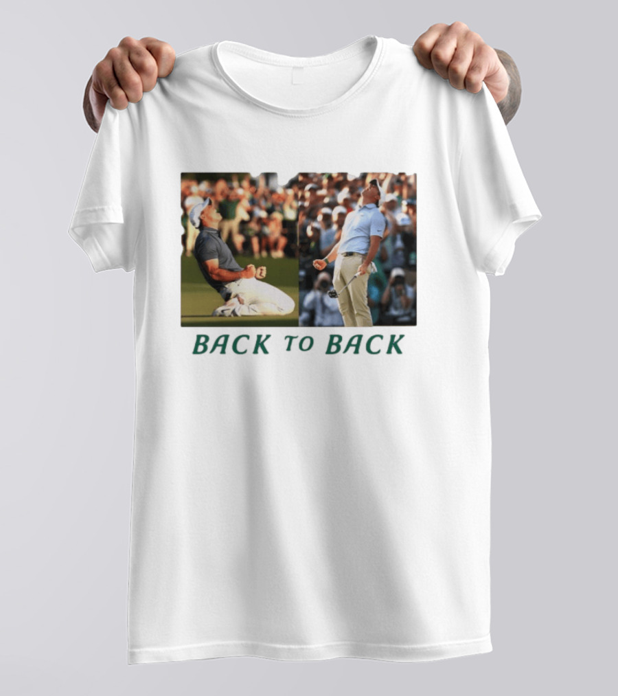 Rory McIlroy Golf The Masters Back To Back Celebration Photo T-Shirt