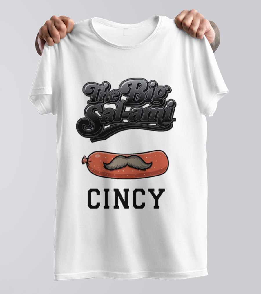 The Big Salami Cincy Mustache T-Shirt