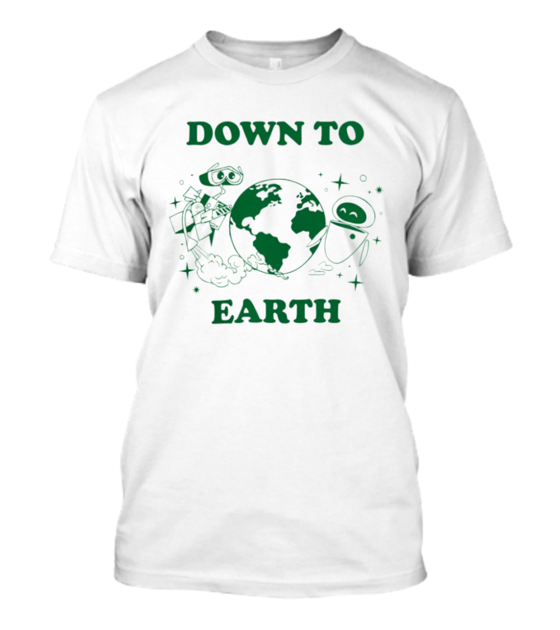 WALL E And EVE Down To Earth Globe Connection T-Shirt