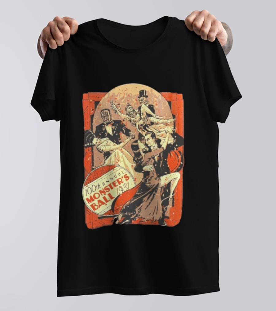 100th Annual Monster's Ball 1931 Vintage Dance Event Gothic Horror T-Shirt