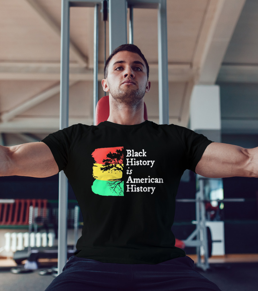 Black History Is American History Ghana Flag T-Shirt