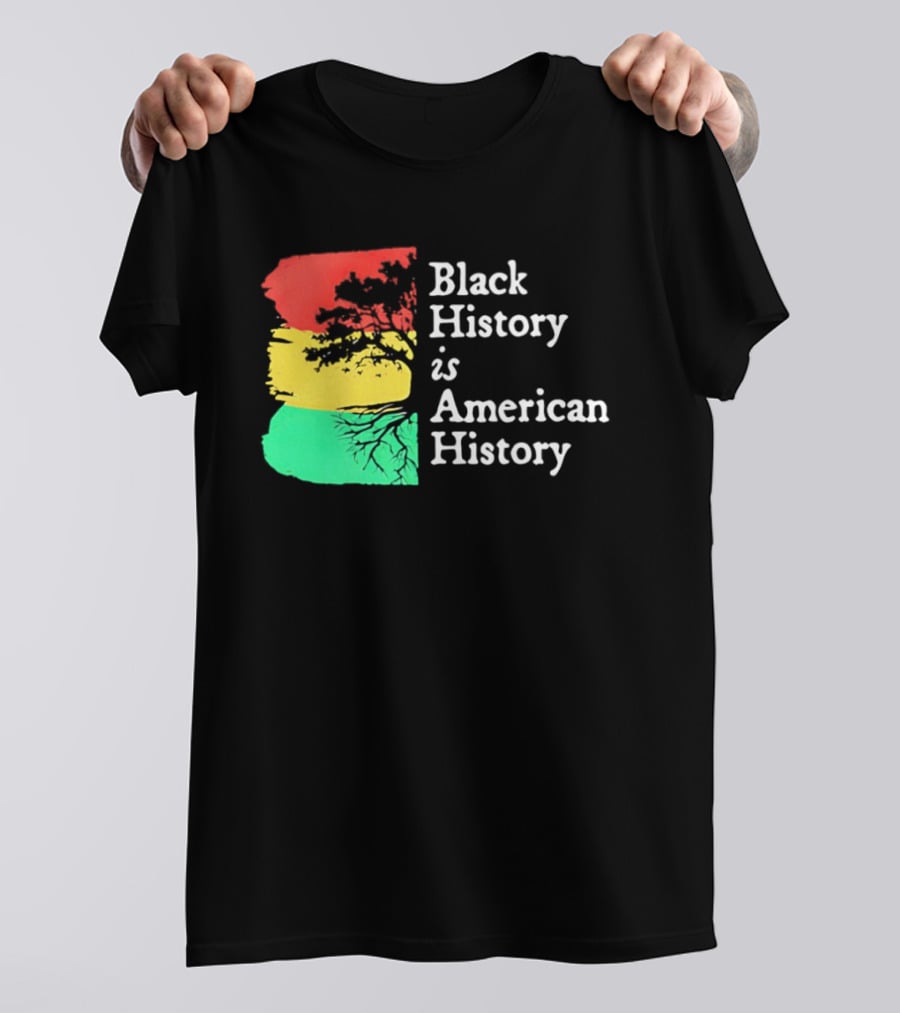 Black History Is American History Ghana Flag T-Shirt