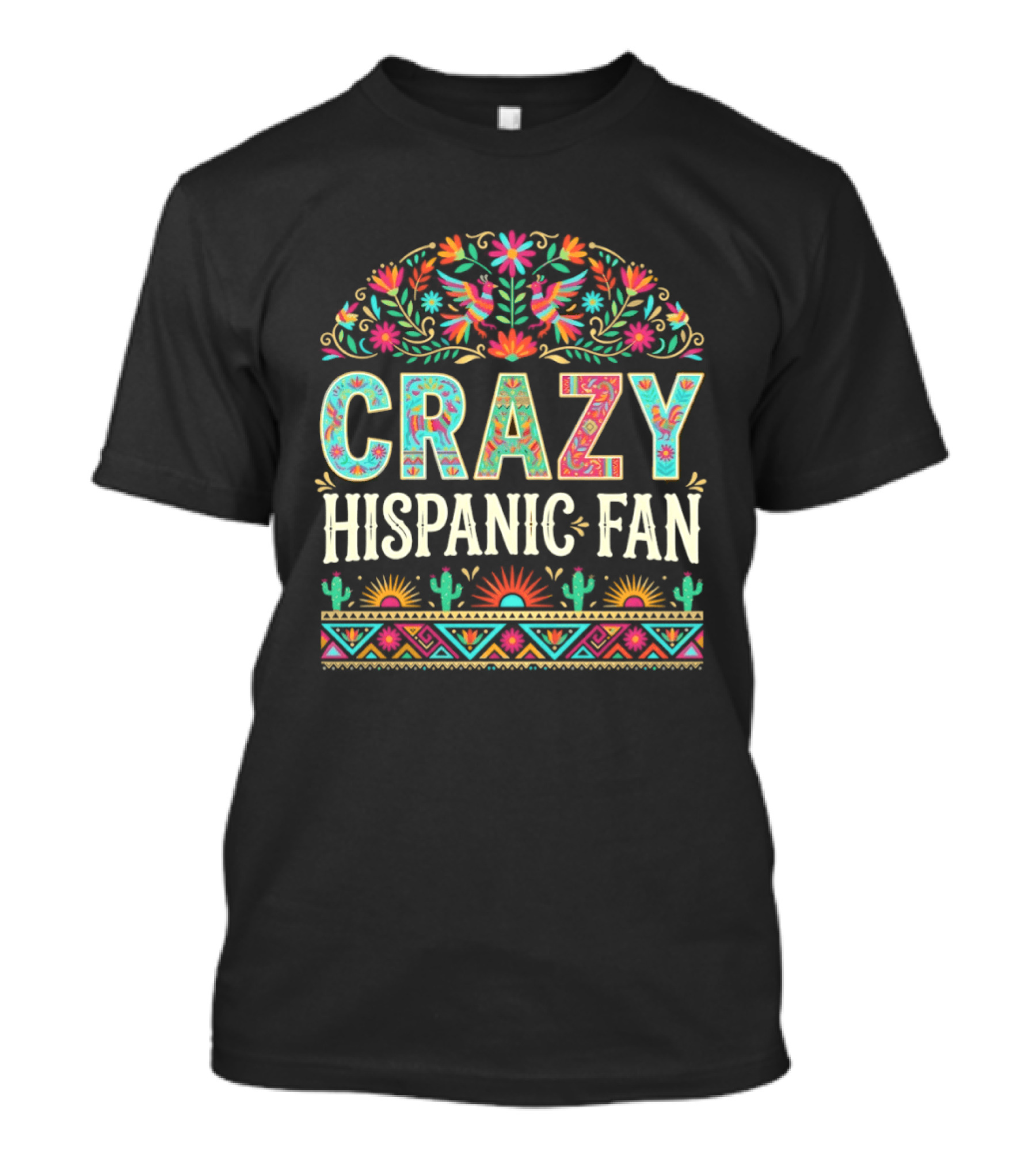 Crazy Hispanic Fan Spurs San Antonio Basketball Game Day 2026 Vibrant Celebration T-Shirt