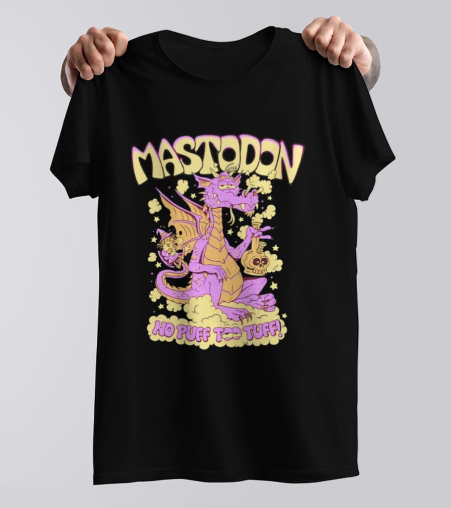 Mastodon No Puff Too Tuff Wizard Dragon 420 T-Shirt