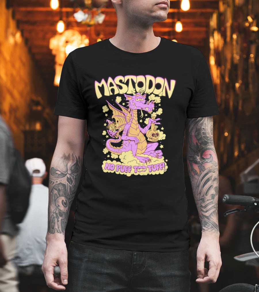 Mastodon No Puff Too Tuff Wizard Dragon 420 T-Shirt