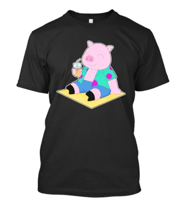 Pig Beach Beverage Summer Relaxation Fun T-Shirt