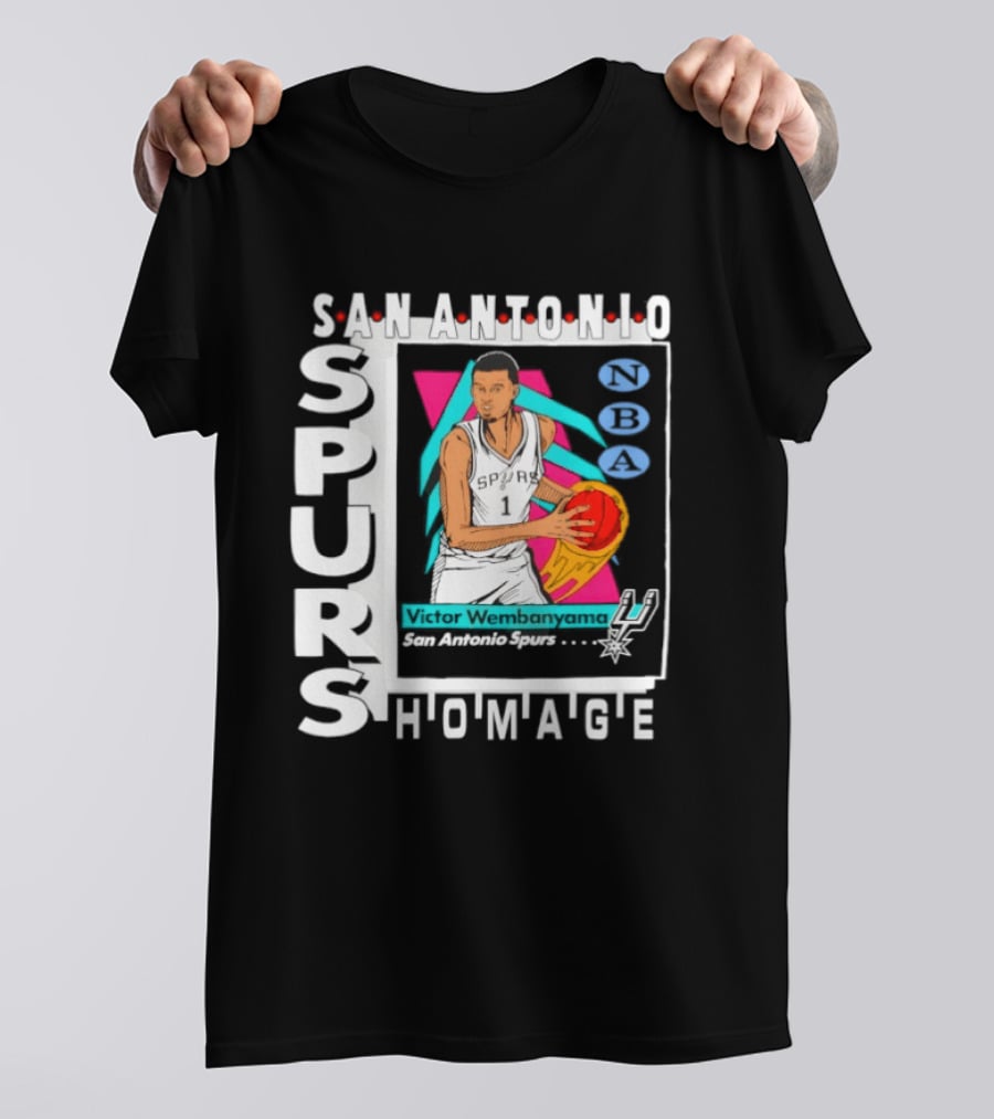 Victor Wembanyama San Antonio Spurs Homage Topps Trading Card Tri Blend T-Shirt
