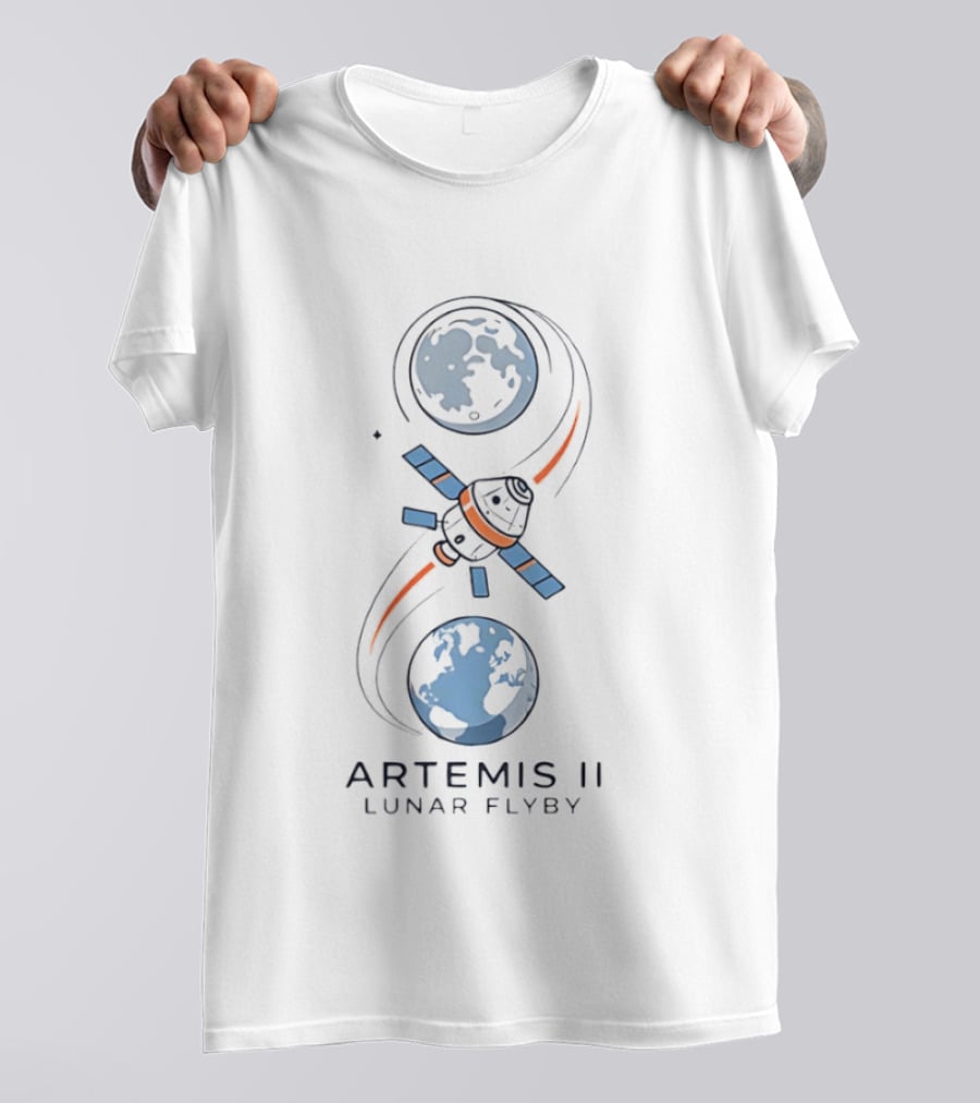 Artemis II Lunar Flyby Mission Back To The Moon Journey T-Shirt