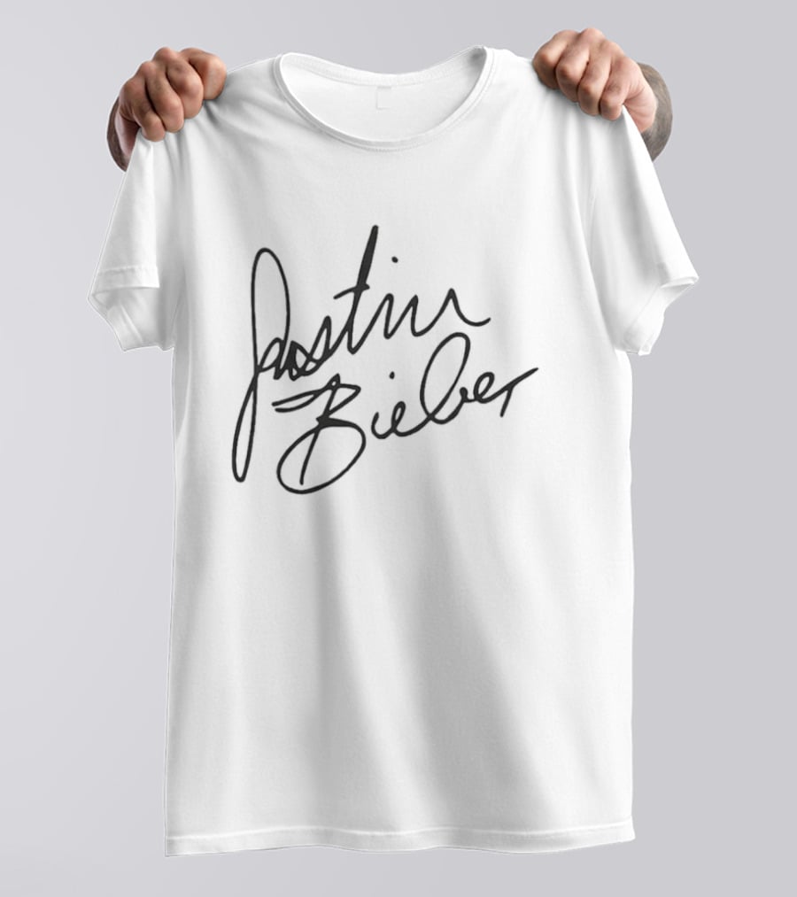 Billie Eilish Justin Bieber Signature Collaboration T-Shirt