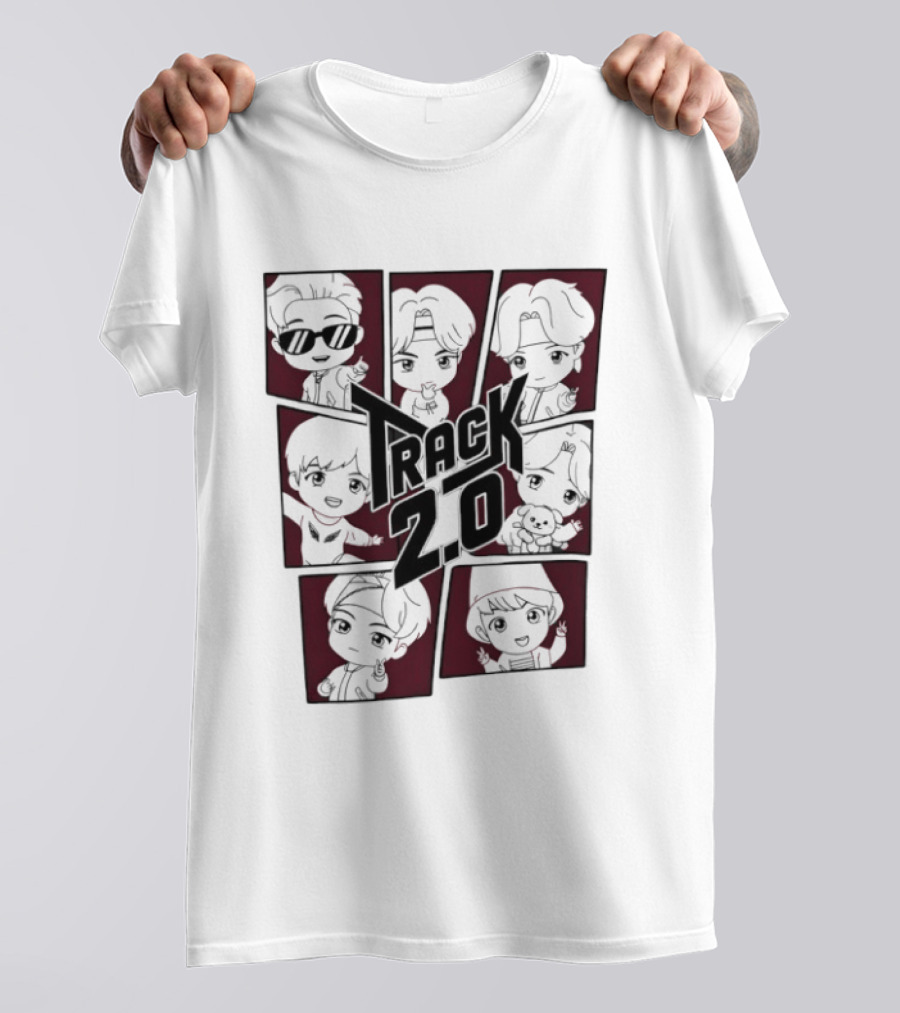 BTS Track 2.0 Chibi Kpop Cartoon T-Shirt