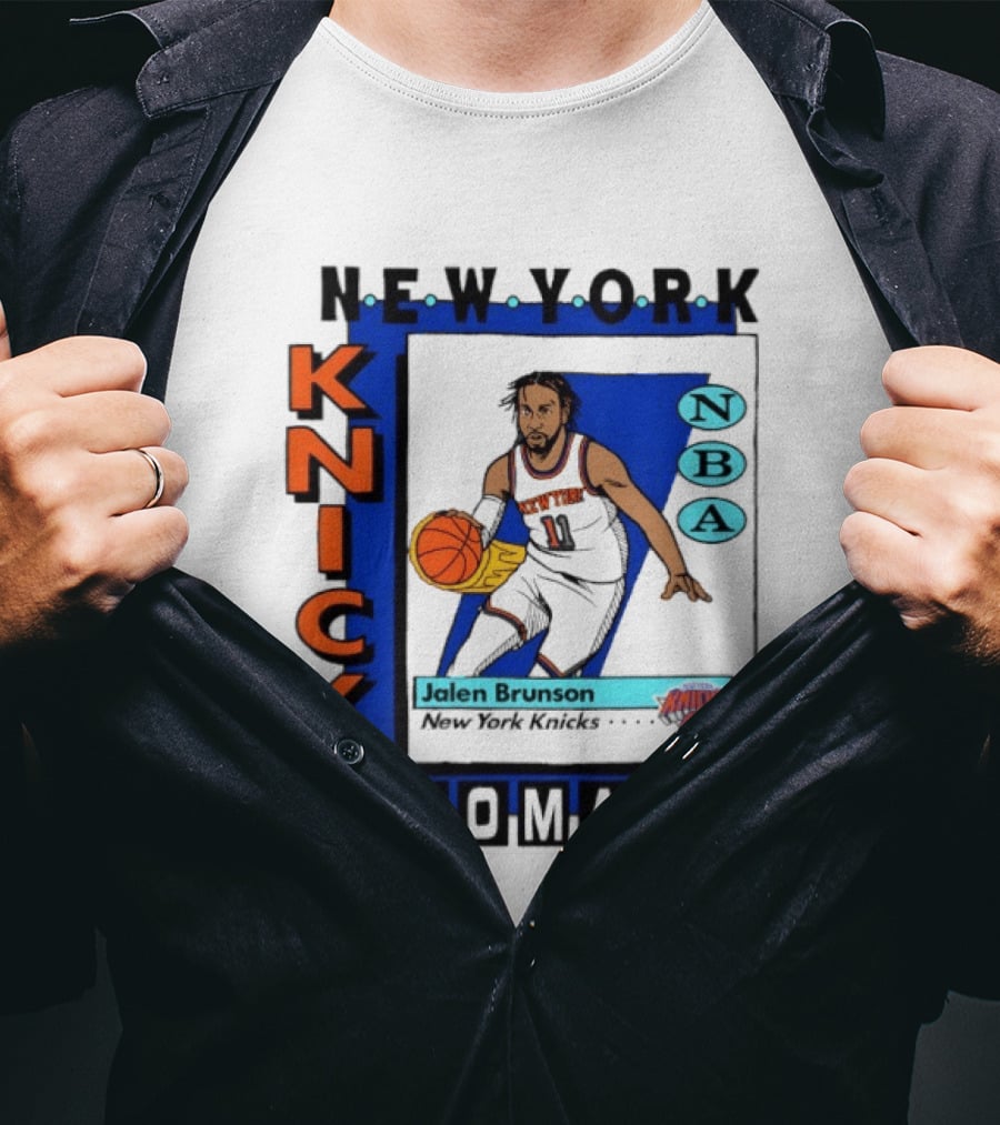 Jalen Brunson New York Knicks NBA Homage Topps Trading Card T-Shirt