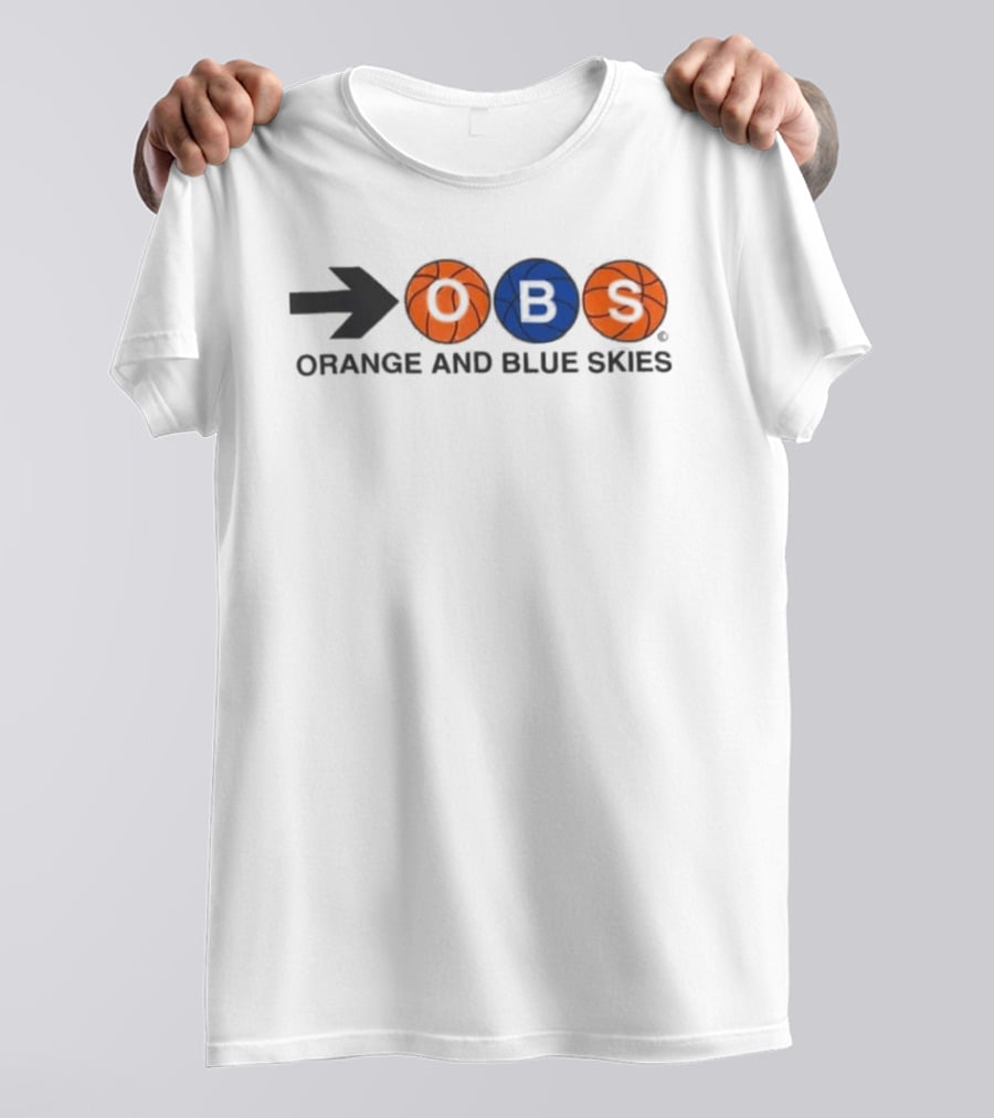 OBS Arrow Basketballs Orange And Blue Skies T-Shirt