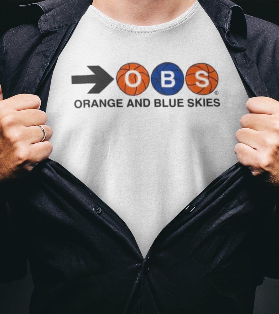 OBS Arrow Basketballs Orange And Blue Skies T-Shirt