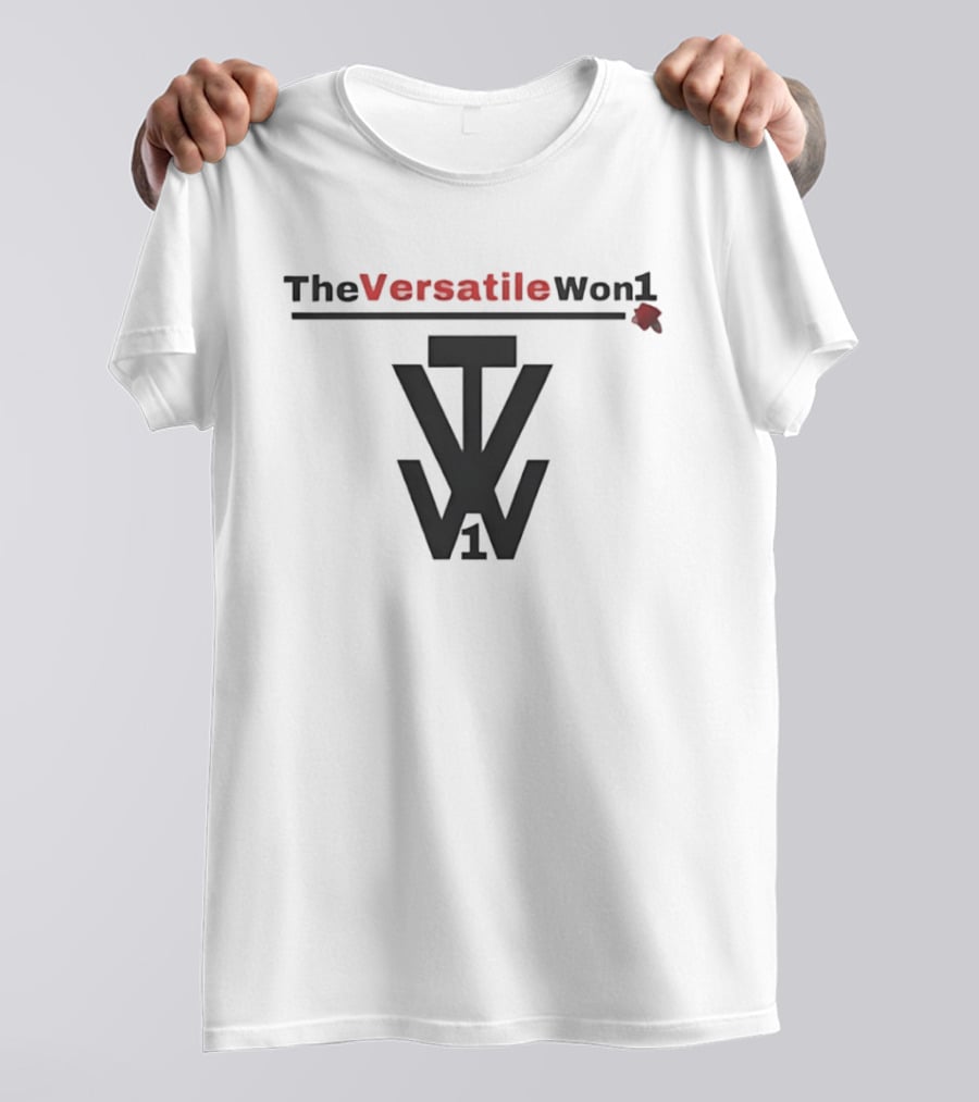 TheVersatileWon1 TW1 Logo Red And Black T-Shirt