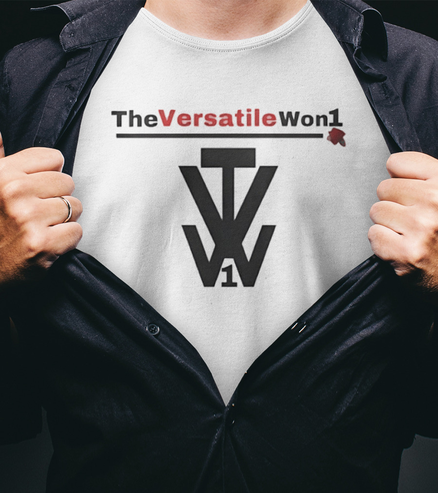 TheVersatileWon1 TW1 Logo Red And Black T-Shirt