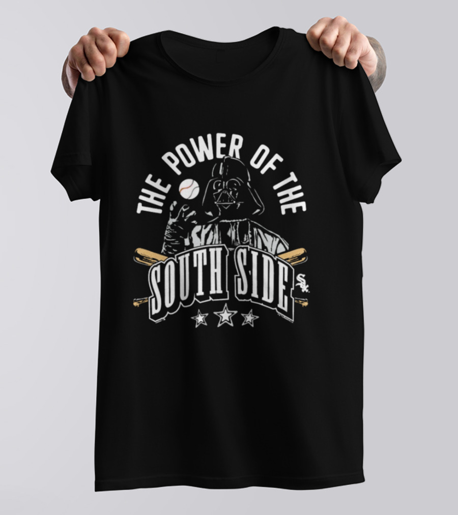 The Power Of The South Side Darth Vader Star Wars Baseball T-Shirt