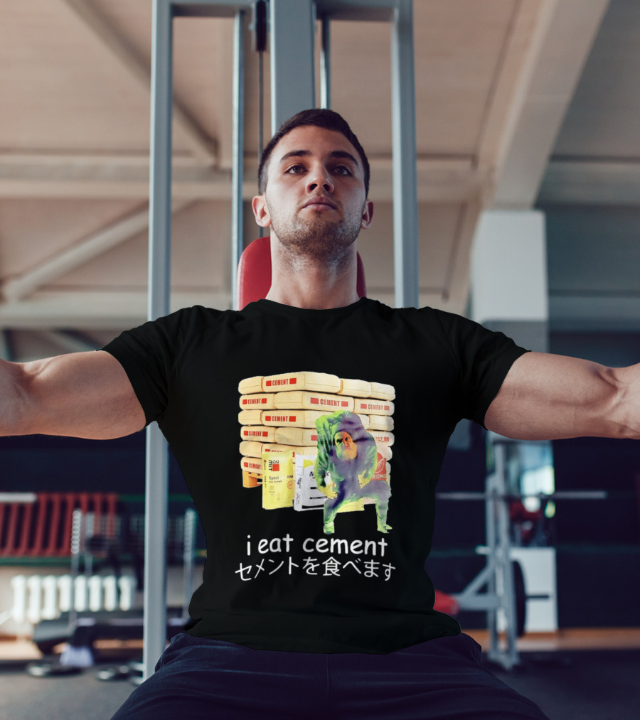 I Eat Cement Cement Bags Stack Monster T-Shirt