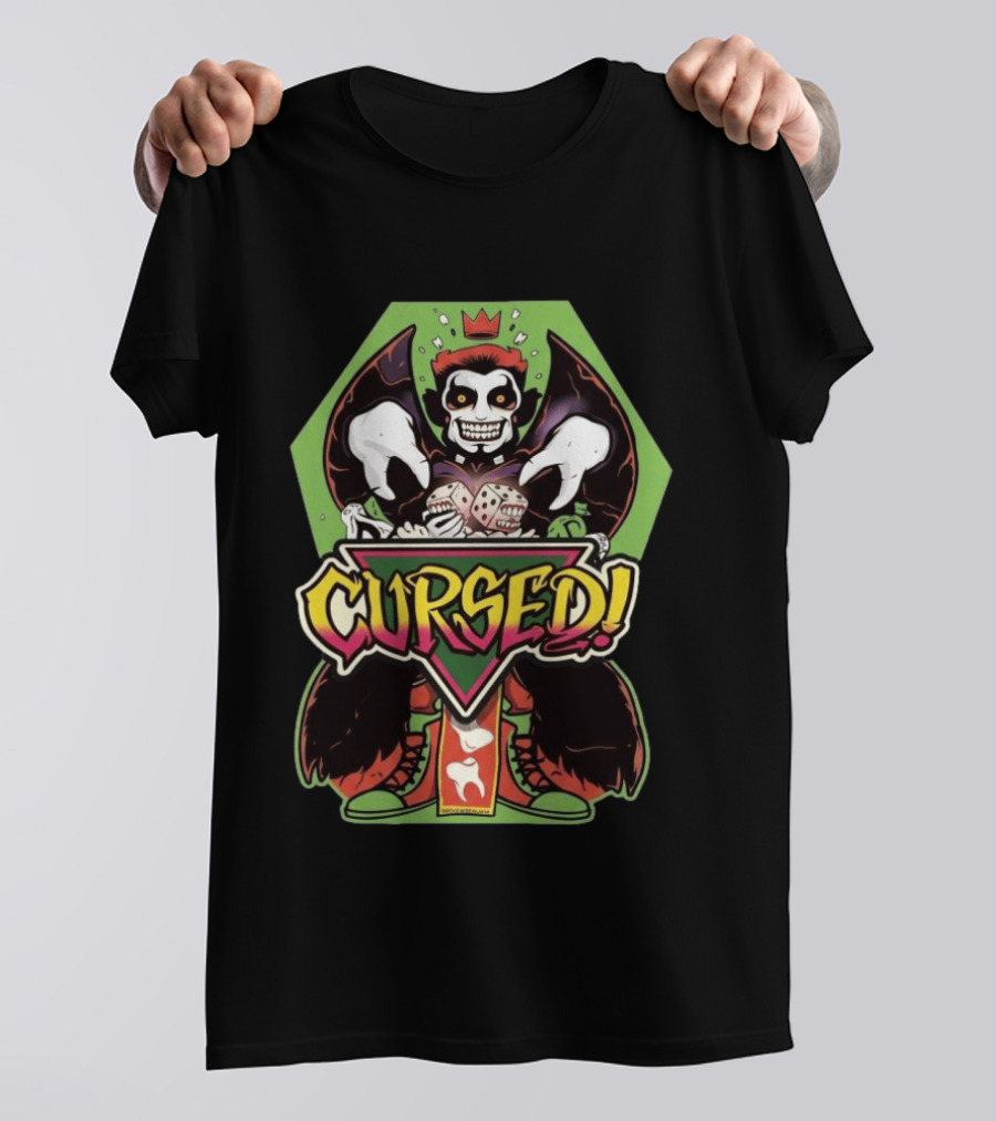 Danhausen Cursed Nation Green Hexagon Joker With Dice T-Shirt