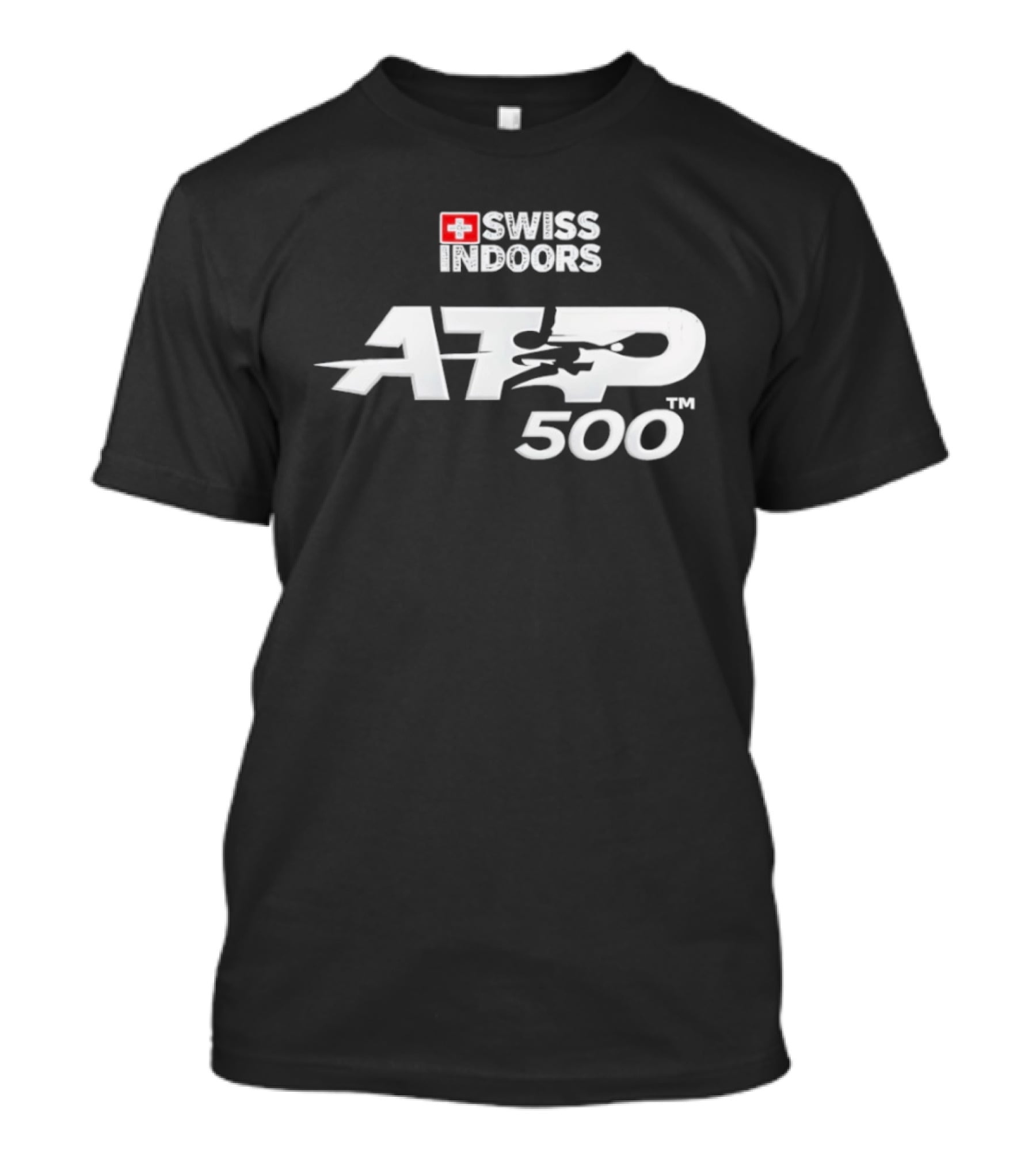 Swiss Indoors ATP 500 Tennis Tournament Logo With Swiss Cross T-Shirt