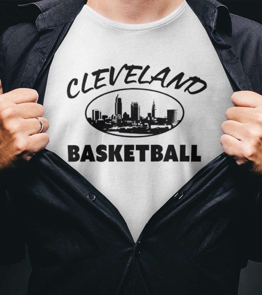 Cleveland Basketball Land Skyline Collective T-Shirt