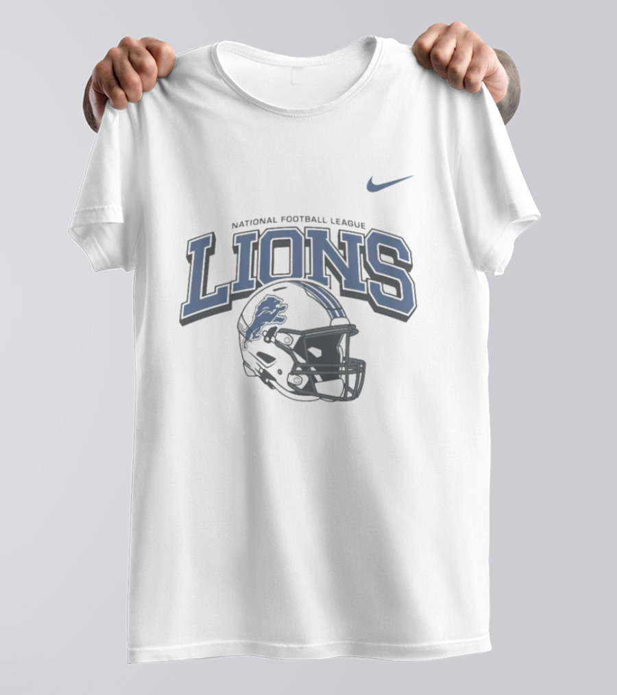 Nike Detroit Lions National Football League Football Helmet T-Shirt