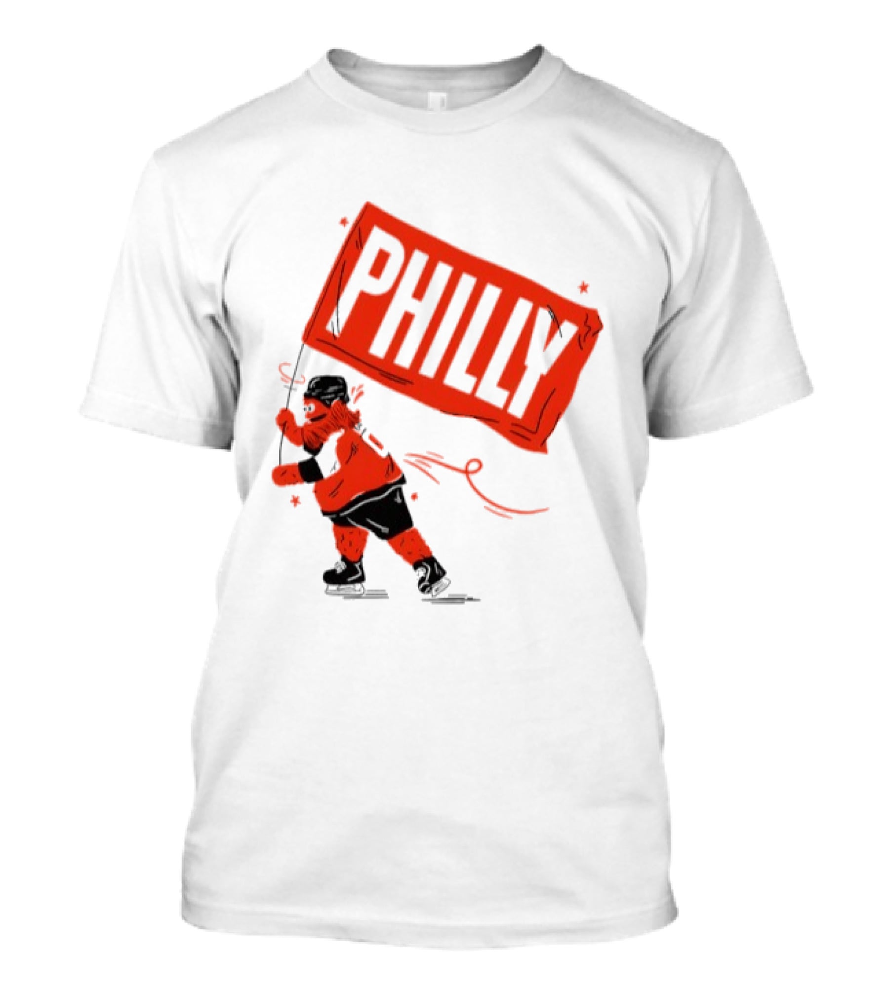 Gritty Philly Flag Philadelphia Flyers Hockey Rally Fan T-Shirt
