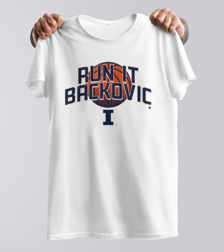 Illinois Basketball Run It Backovic Basketball I T-Shirt