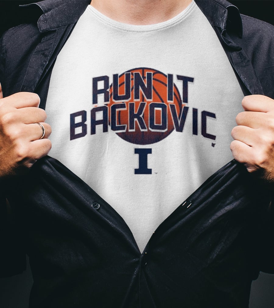 Illinois Basketball Run It Backovic Basketball I T-Shirt