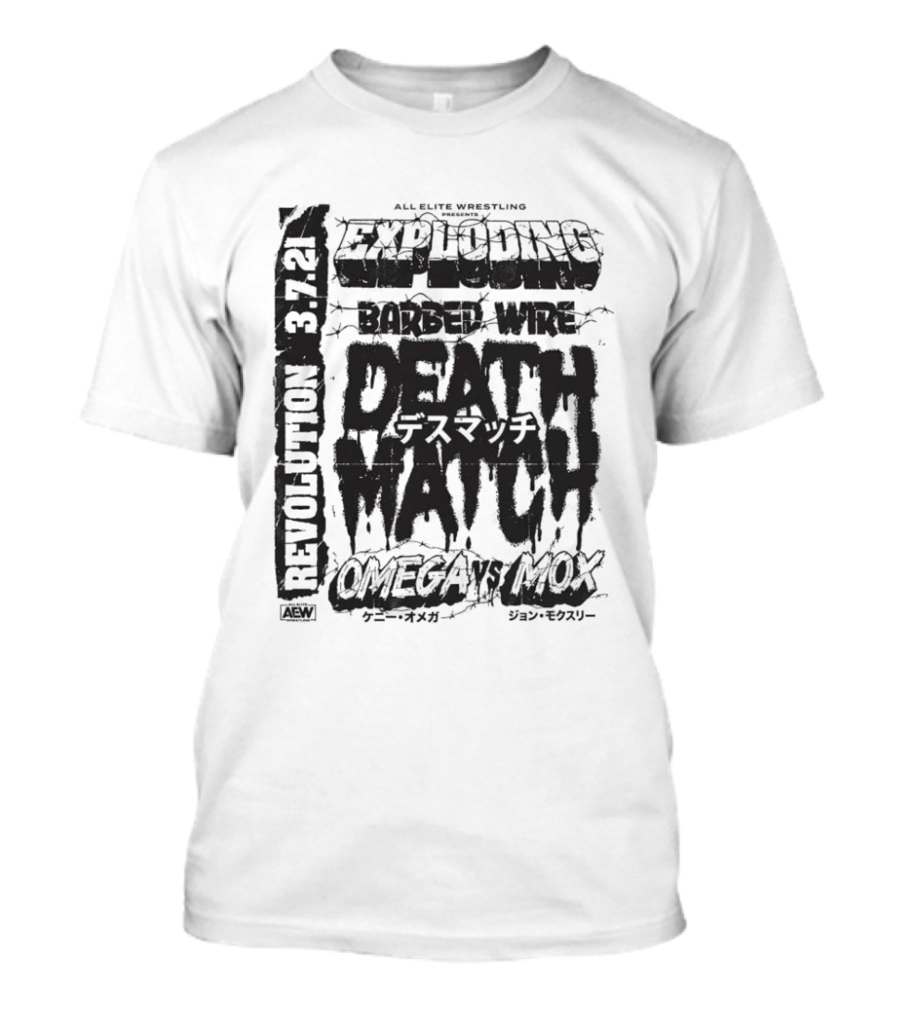 AEW Revolution 3:21 Exploding Barbed Wire Death Match Omega Vs Moxley T-Shirt