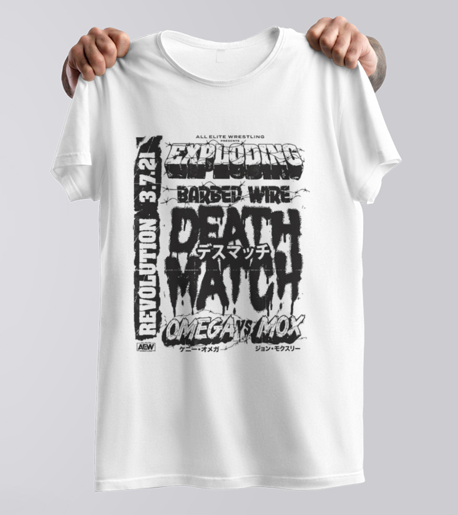 AEW Revolution 3:21 Exploding Barbed Wire Death Match Omega Vs Moxley T-Shirt