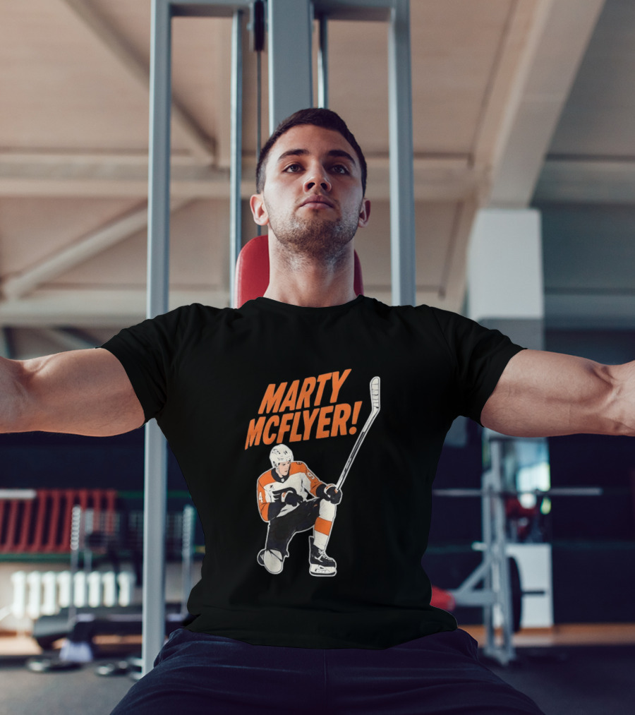 Marty McFlyer Philadelphia Flyers Hockey NHL 2026 Retro Mashup T-Shirt
