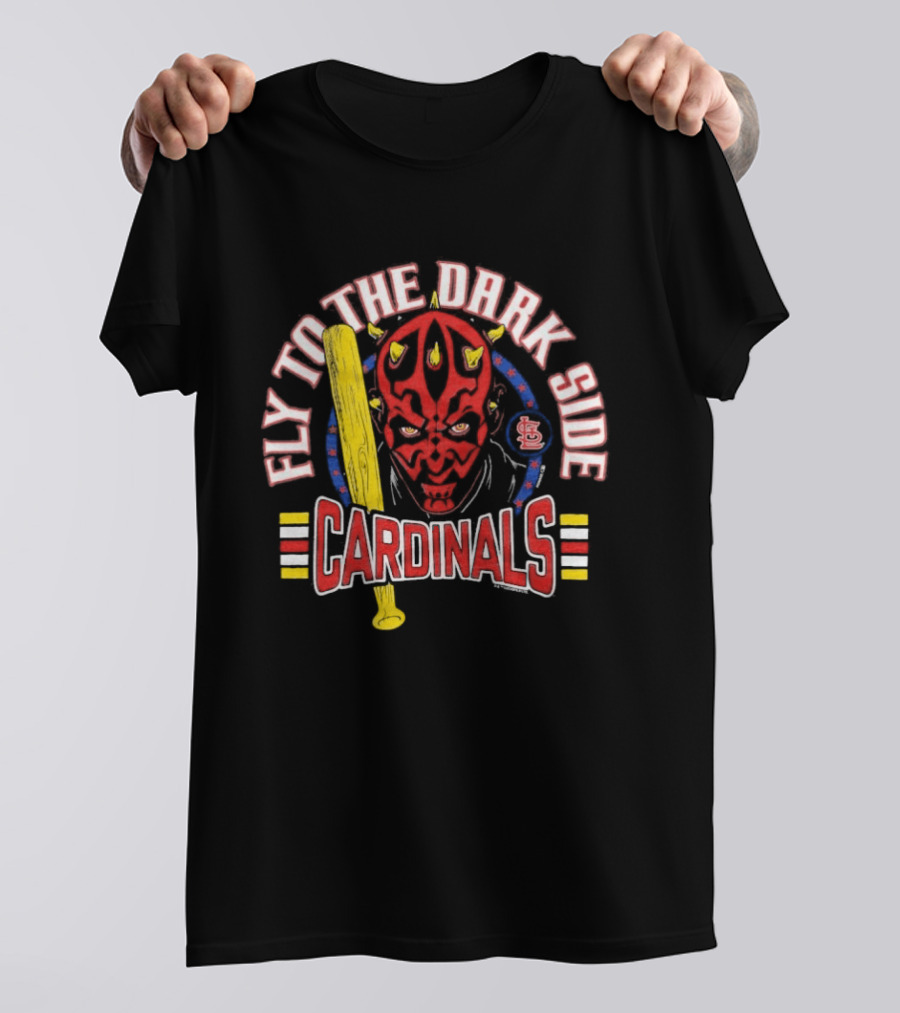 Star Wars X MLB St. Louis Cardinals Fly To The Dark Side Darth Maul T-Shirt