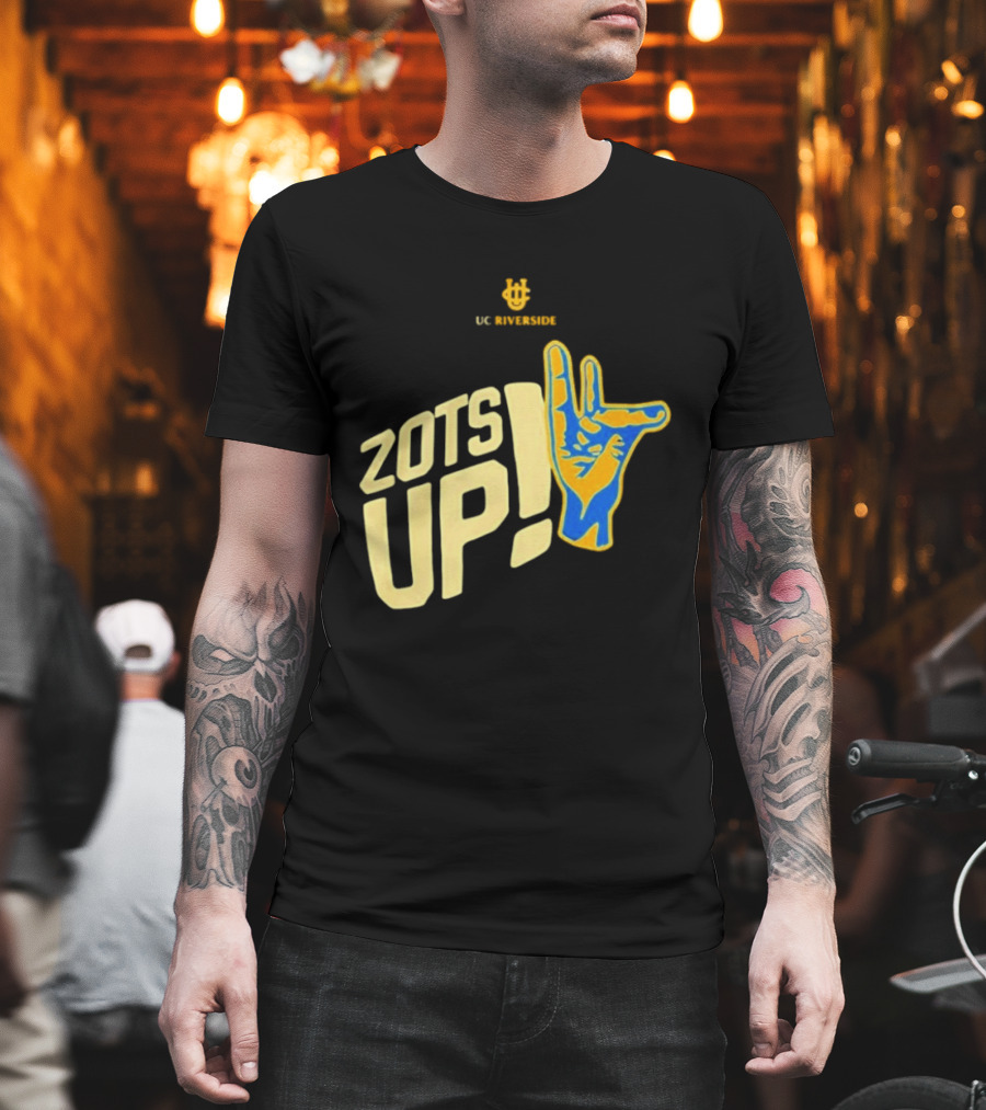 UC Riverside Zot Hand Sign Zots Up T-Shirt