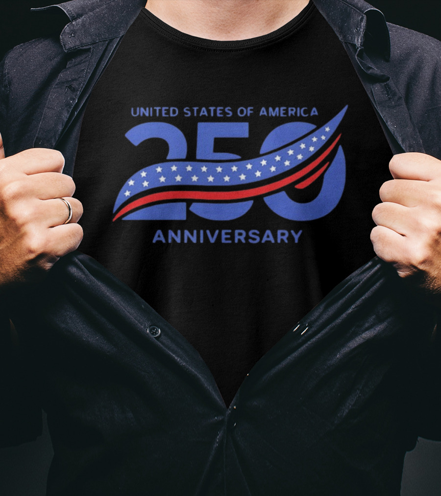 United States Of America 250 Anniversary Semiquincentennial Flag Stars And Stripes T-Shirt