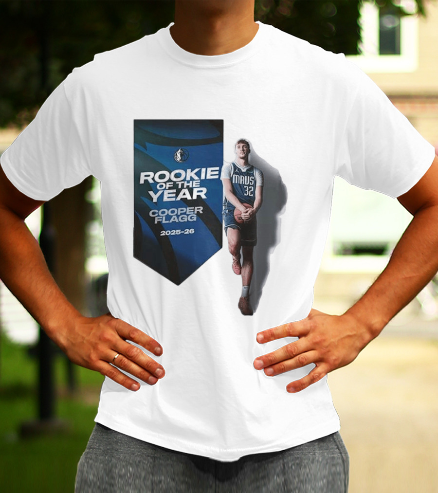 Rookie Of The Year Cooper Flagg 2025 26 Dallas Mavericks Mavs 32 T-Shirt