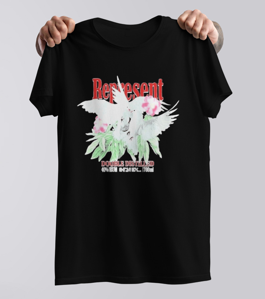 Represent Double Distilled Dove And Floral Elements Cade Cavalli T-Shirt