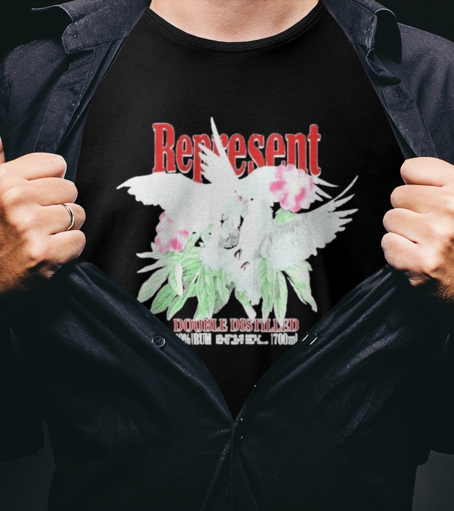 Represent Double Distilled Dove And Floral Elements Cade Cavalli T-Shirt
