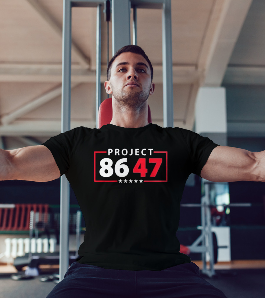 Project 8647 White Red Stars T-Shirt