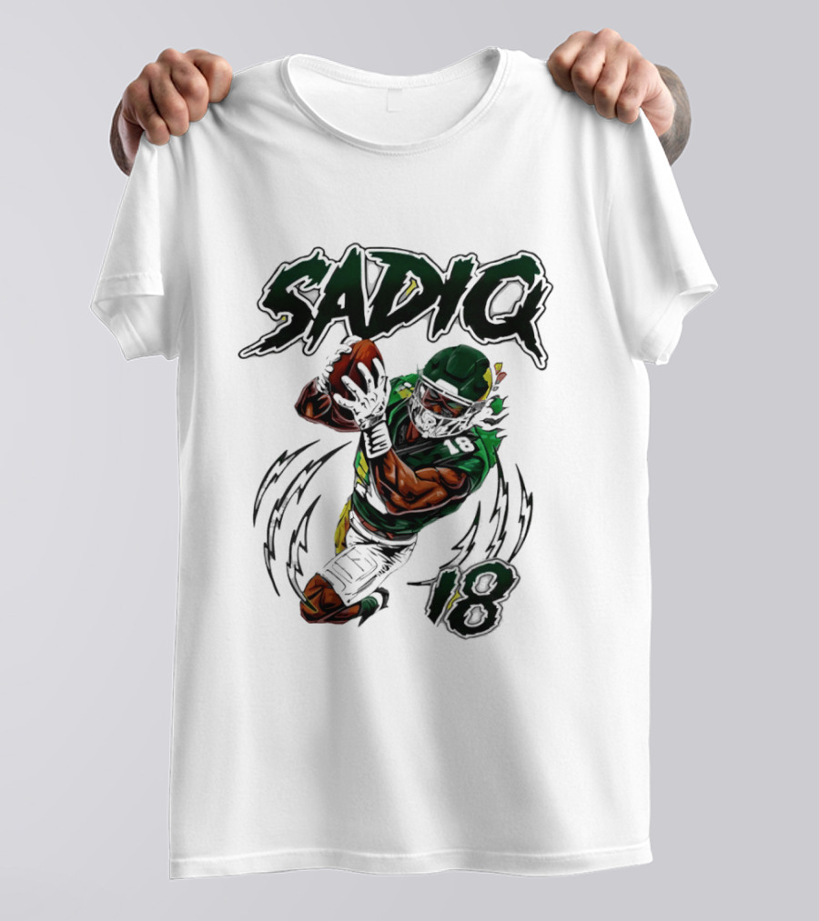 Sadiq 18 New York Jets Hand Drawn Kenyon Football T-Shirt