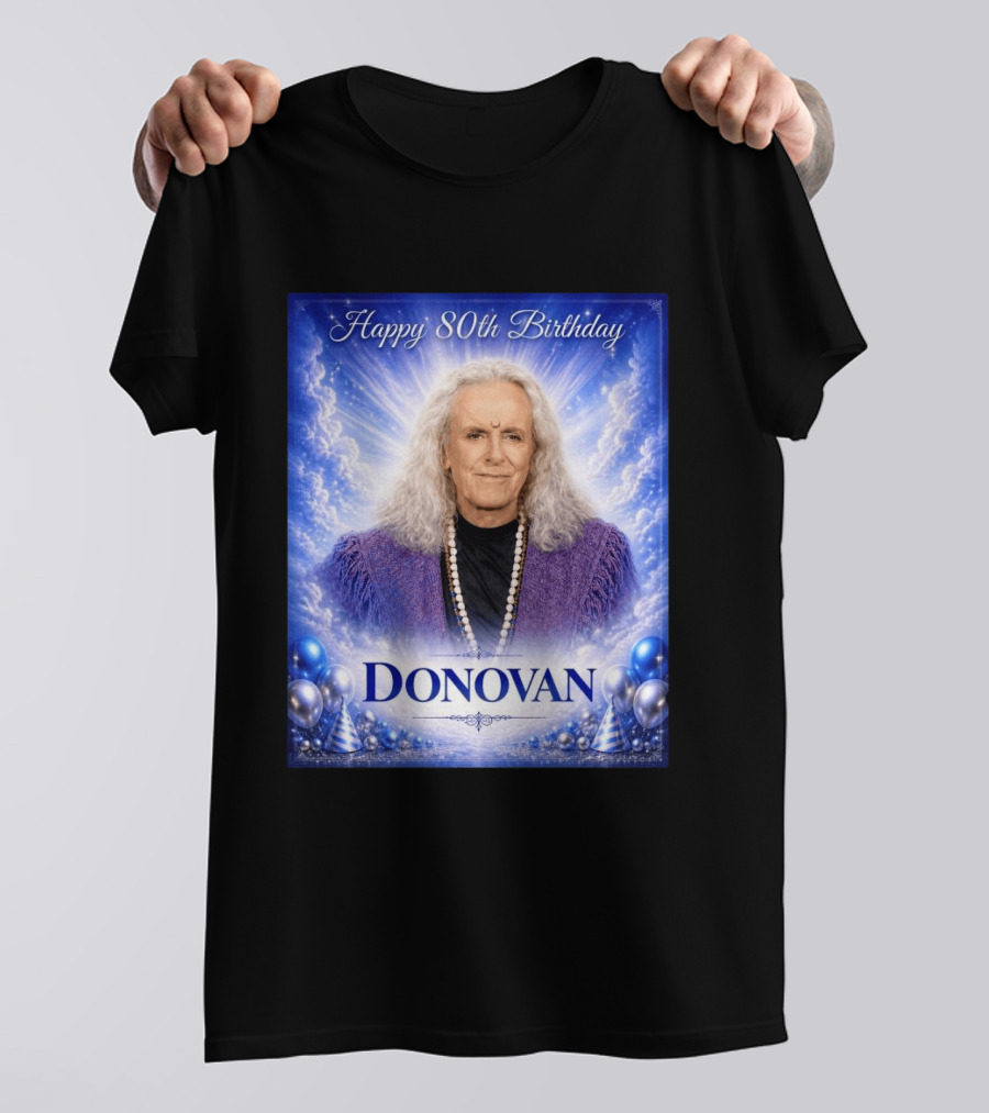 Happy 80th Birthday Donovan Celebration T-Shirt