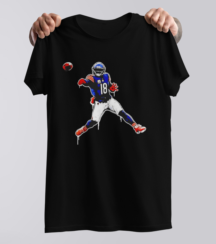 Caleb Williams Just Throw It 18 Chicago Bears Football T-Shirt
