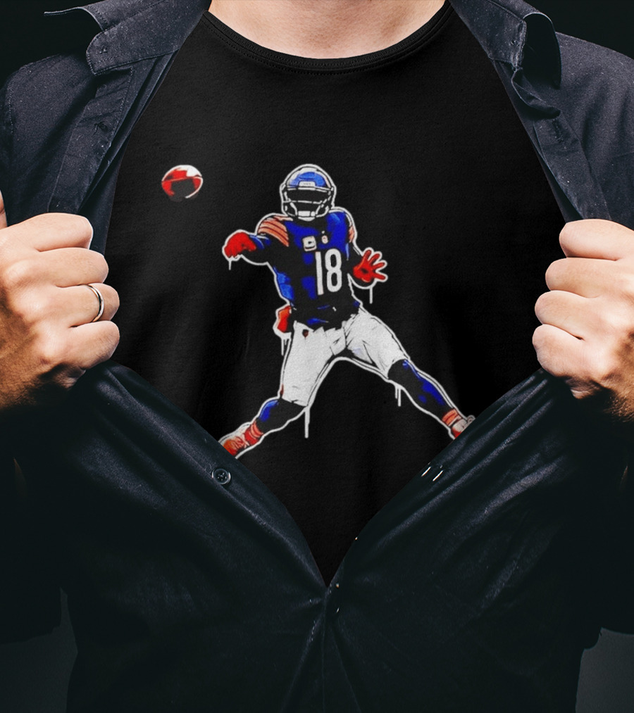 Caleb Williams Just Throw It 18 Chicago Bears Football T-Shirt