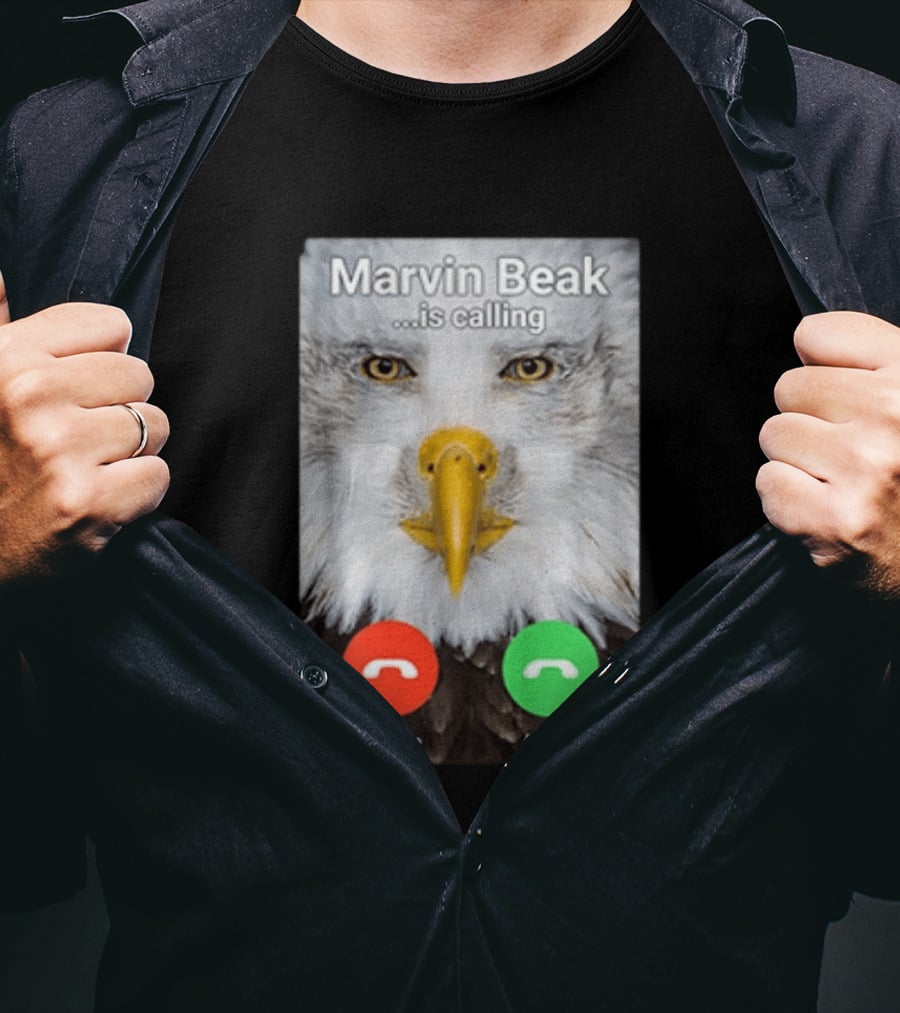 Marvin Beak Is Calling Decline Accept Eagle Face Image T-Shirt