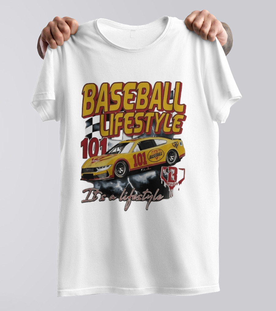Baseball Lifestyle 101 Racing Car It's A Lifestyle 43RPM T-Shirt