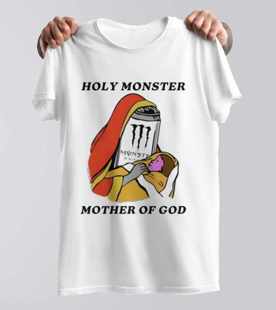 Holy Monster Mother Of God Energy Drink Can T-Shirt