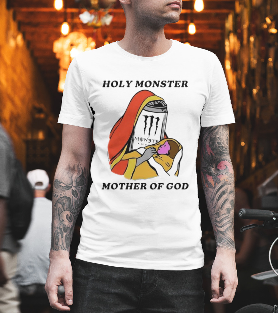 Holy Monster Mother Of God Energy Drink Can T-Shirt