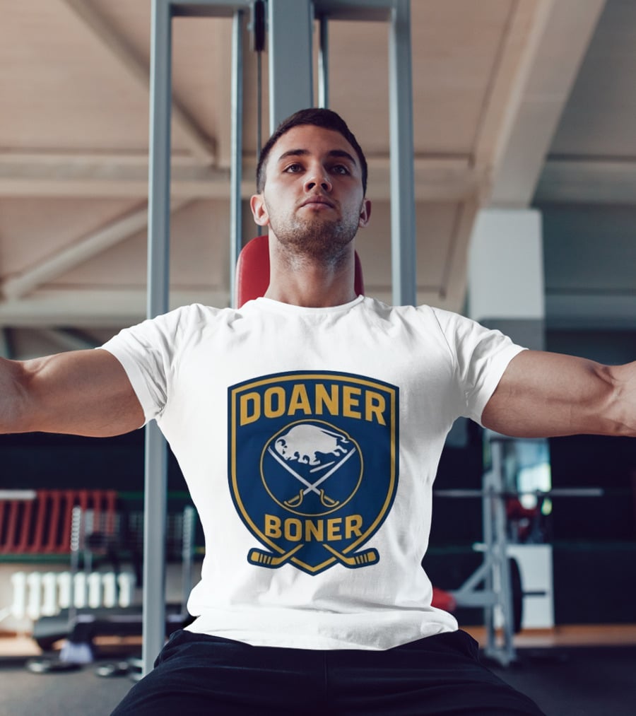 Buffalo Sabres Doaner Boner Logo With Crossed Hockey Sticks T-Shirt